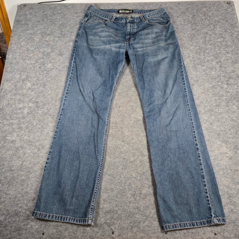 VTG 90s Old Navy Mens Blue Boot-Cut Classic Denim Jeans 34x34